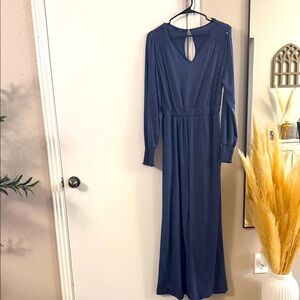 Chic Navy Long Sleeve Dress